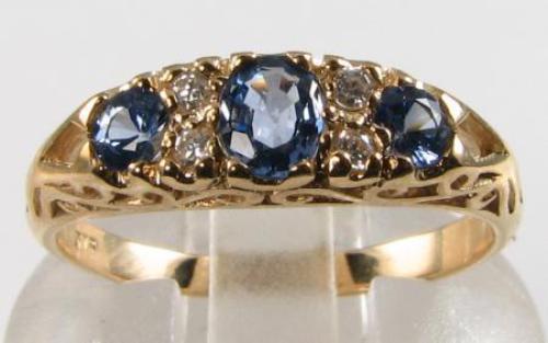 9ct gold ceylon sapphire - 9ct, 9k