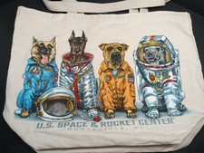 Tote Dogs Canvas Bag US Space