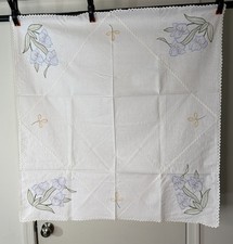 Vintage Embroidered Tablecloth Cottage Core Shabby Chic Farmhouse New Never Used