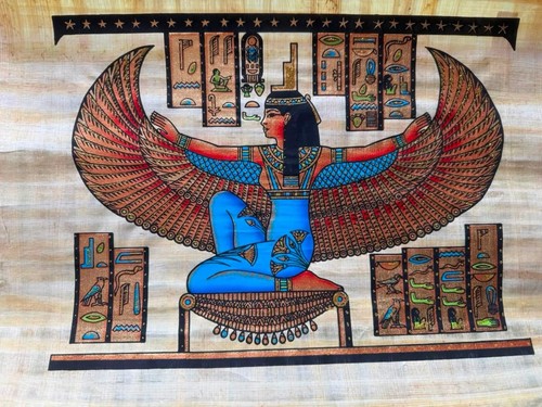 Egyptian papyrus picture queen - egyptian,