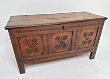 17th Century Solid Oak Coffer