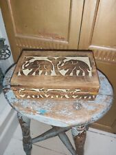 HAND CARVED INDIAN SOLID WOOD