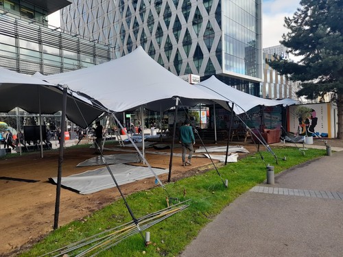 Stretch tent used - tent,