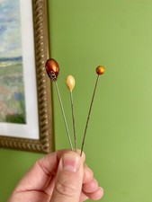 Vintage Trio Of Hat/Stick Pins