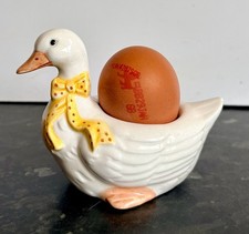 Vintage ceramic white duck - white,