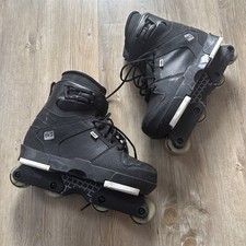 Valo tv.2 Inline Aggressive Stunt Roller Skates Black UK Size 9 EU 43 Fast Post