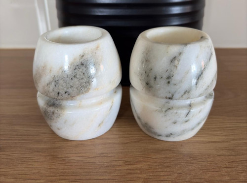 Vintage hand carved marbled - hand,