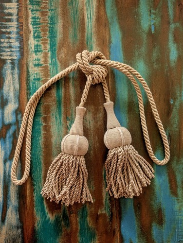 Antique double tassel - antique,