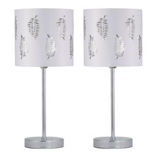 Set of 2 Modern Chrome 37cm