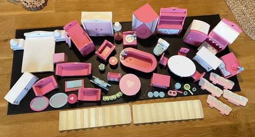 Wooden dolls house furniture - house,
