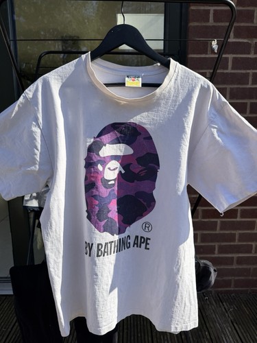 Bape purple camo shirt size - bape,