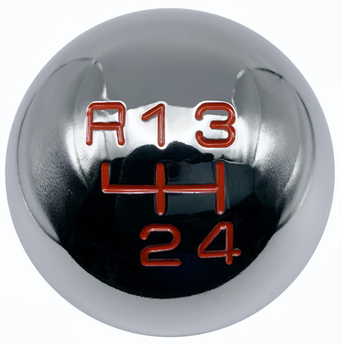 Chrome round gear shift - round,