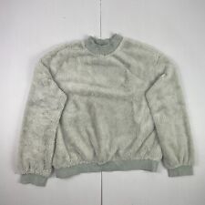 ZARA Sweatshirt Medium Grey Womens Fluffy Fur Round Neck Jumper