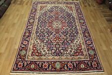 Old Handmade Persian Blue Carpet 280 x 175 cm Hand Knotted Wool Carpet