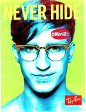 ROLL10. MAGAZINE ADVERT 14X11" RAY.BAN COLORIZE GLASSES