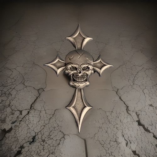 Skull biker rocker pin badge - biker,