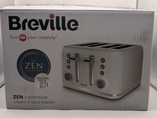 Breville - 4 Slice Toaster - Cream - Zen Collection - 1 LEVER IS DAMAGED - WORKS
