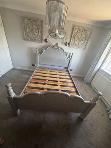 Grey painted antique king - grey,