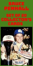 BRUCE PENHALL--SET OF 20--SPEEDWAY COLLECTOR'S CARDS/STICKERS