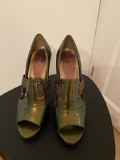 Faith - ladies high heel shoes. Green. Size 6. Worn Once- Practically new £35.99