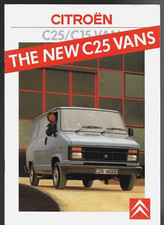Citroen C15 & C25 Vans 1987 UK Market Sales Brochure