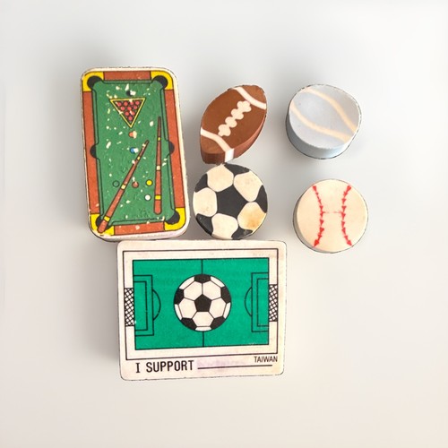 Novelty sports erasers rubbers - sports, erasers/rubbers