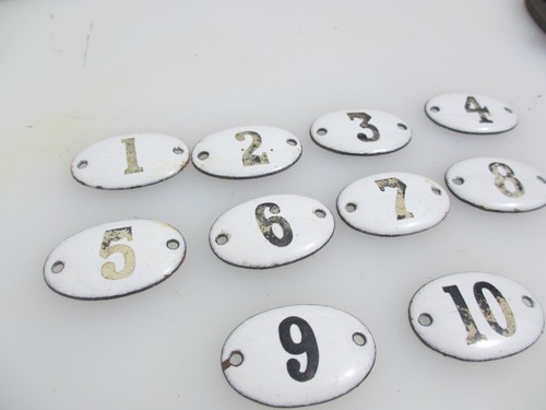 Vintage iron enamel house - &,