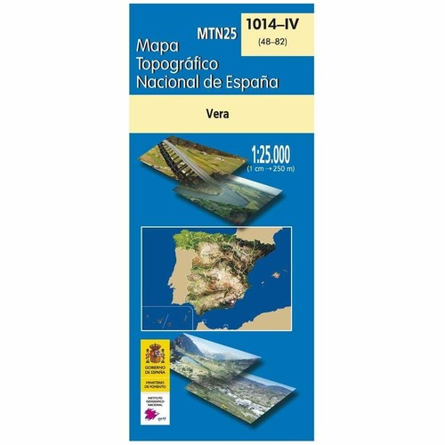 Spain map 1014 vera hiking - vera,