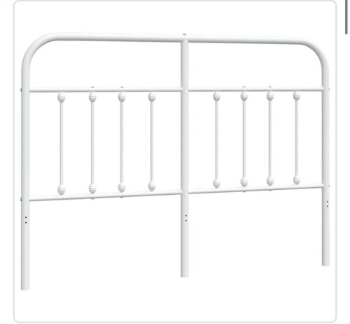 Vidaxl metal headboard - metal, white