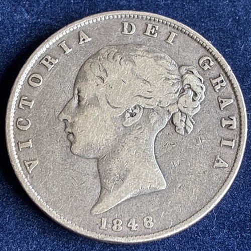 1848 half crown - crown, queen