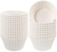 Caperci Jumbo Cupcake Liners White Muffin Baking Cups 300-Count, Jumbo, 