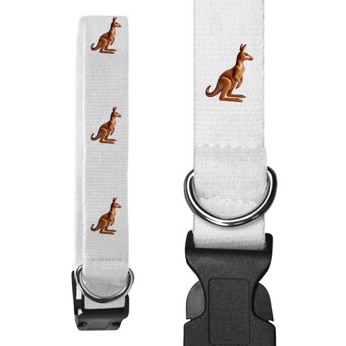 Carved kangaroo dog collars - kangaroo',