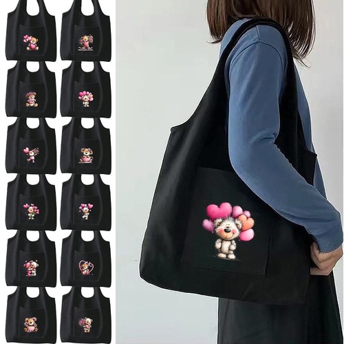 Print teddy bear design tote - bear,