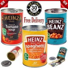 Secret Heinz Baked Bean Tin Can Safe Metal Money Cash Security Hidden Stash Key