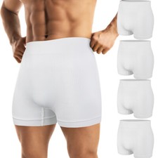4 Pack Mens Plain Boxer Shorts