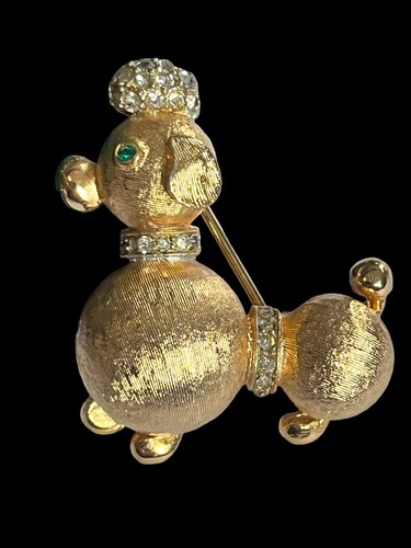Vintage poodle gold tone - gold,
