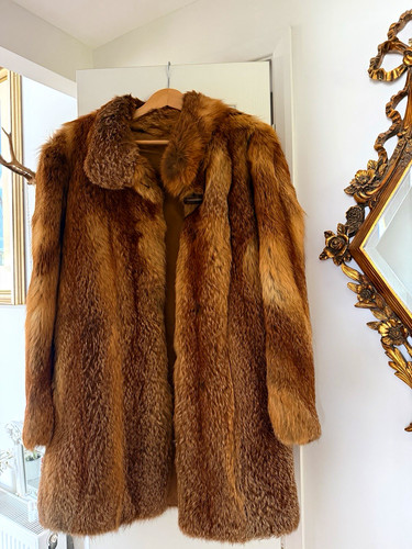 Women real red fox fur - real,