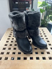 Tu Size 6 Black Faux Fur Boots