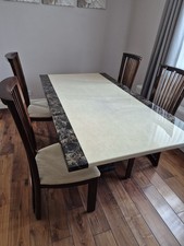 Marble Dining Table and Chairs