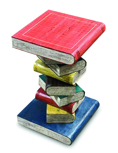 Coloured bookstack table - coloured,