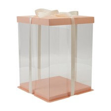 Large Clear PVC Gift Boxes Cake Candy Packaging Transparent Box Wedding Favors