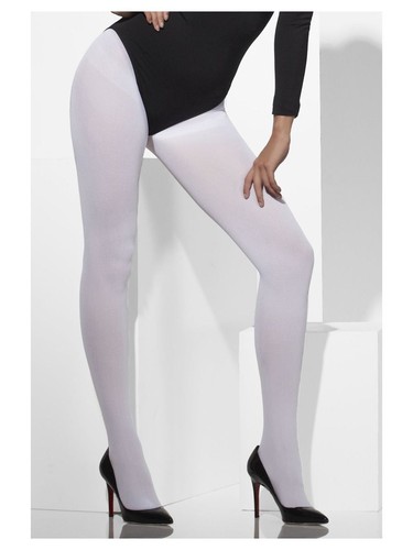 New ladies white opaque tights - ladies,