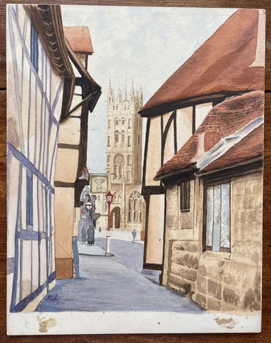 Antique watercolour painting - antique,