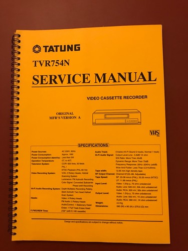 Tatung video cassette recorder - tatung,