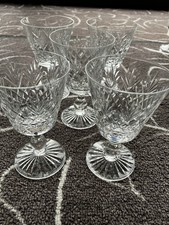 Vintage Crystal Wine Glasses Set Of 5