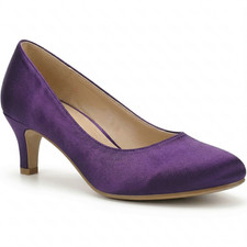 WOMENS LADIES LOW KITTEN HEEL