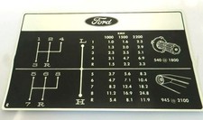 D0NN7B292R Shift/Speed Pattern Decal 8 Speed Trans & Ind. PTO Ford 4000