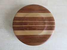 Small Circular Wooden Travel Chess Set.