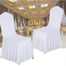 100x white pleated skirt - pleated, chair