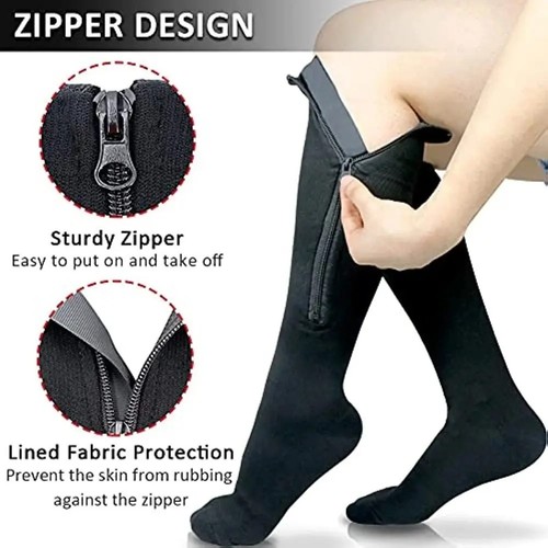 Zip compression socks closed - socks,